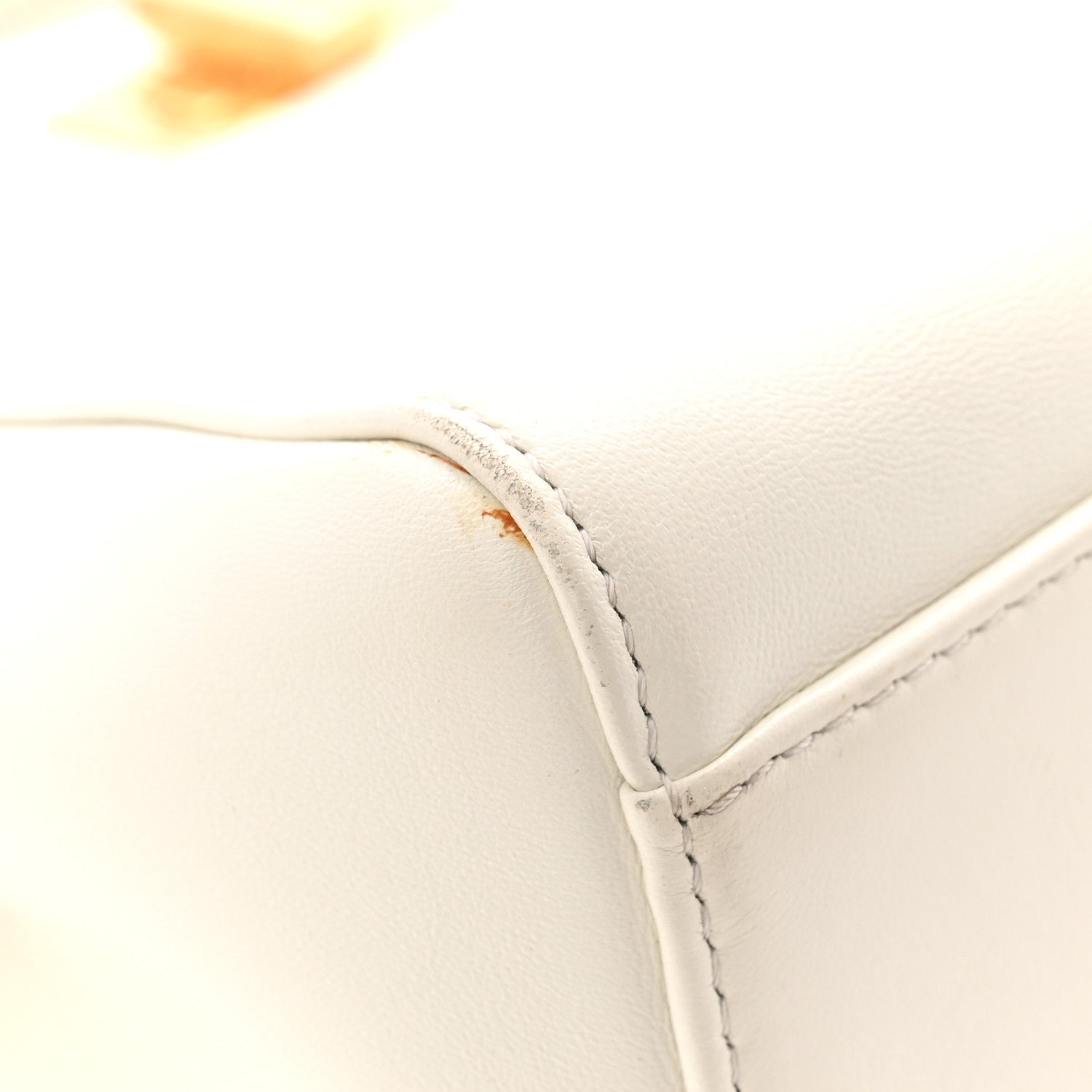 Fendi Nappa Vitello Gingham Printed Mini Peekaboo Iconic Satchel White Ice Light Blue 22 of 25