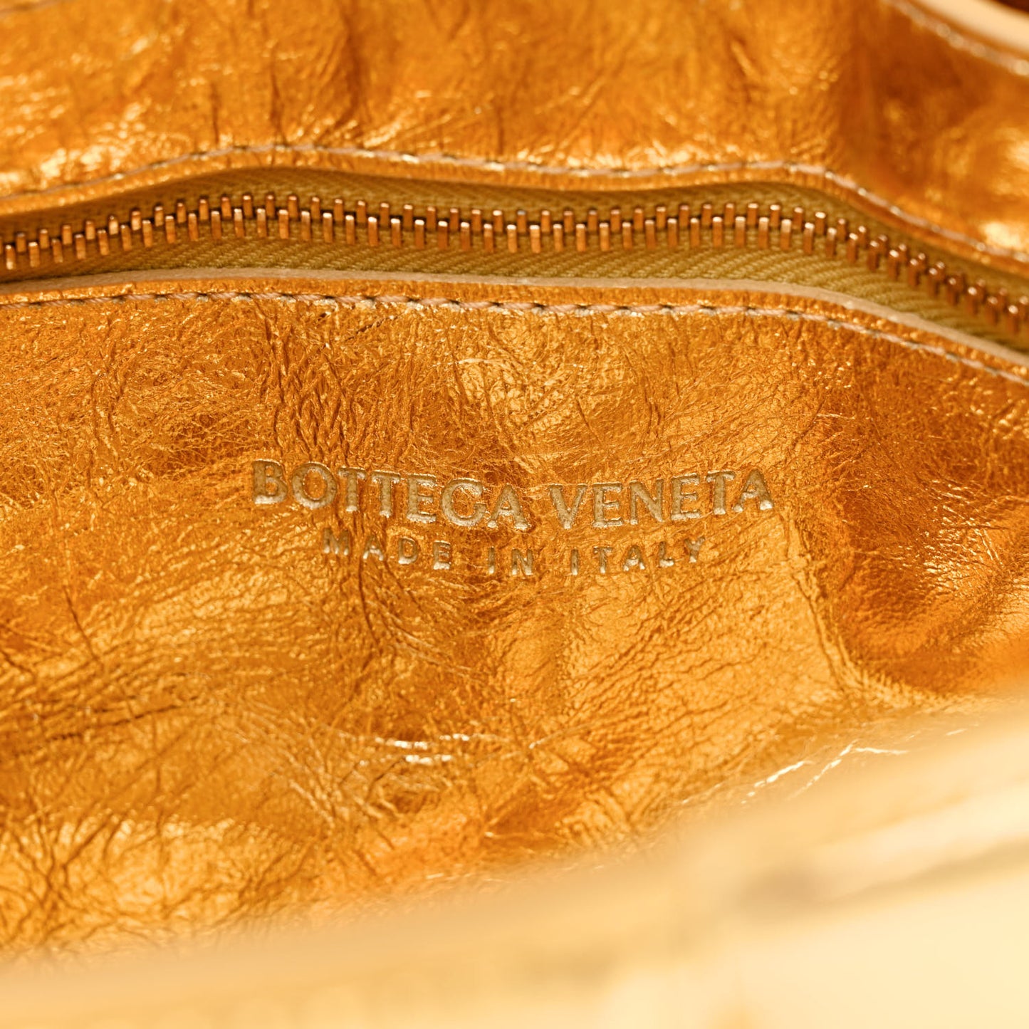 Mirror Lambskin Maxi Intreccio Padded Cassette Crossbody Bag Gold