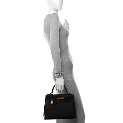 Hermes Epsom Kelly Sellier 28 Black 2 of 13