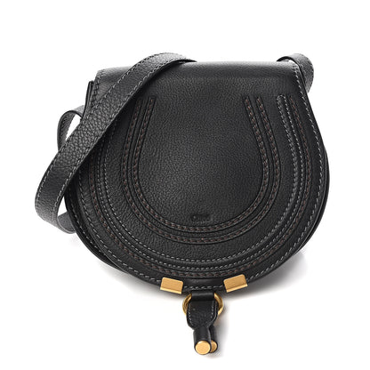 Chloe Calfskin Mini Marcie Round Crossbody Bag Black 1 of 8