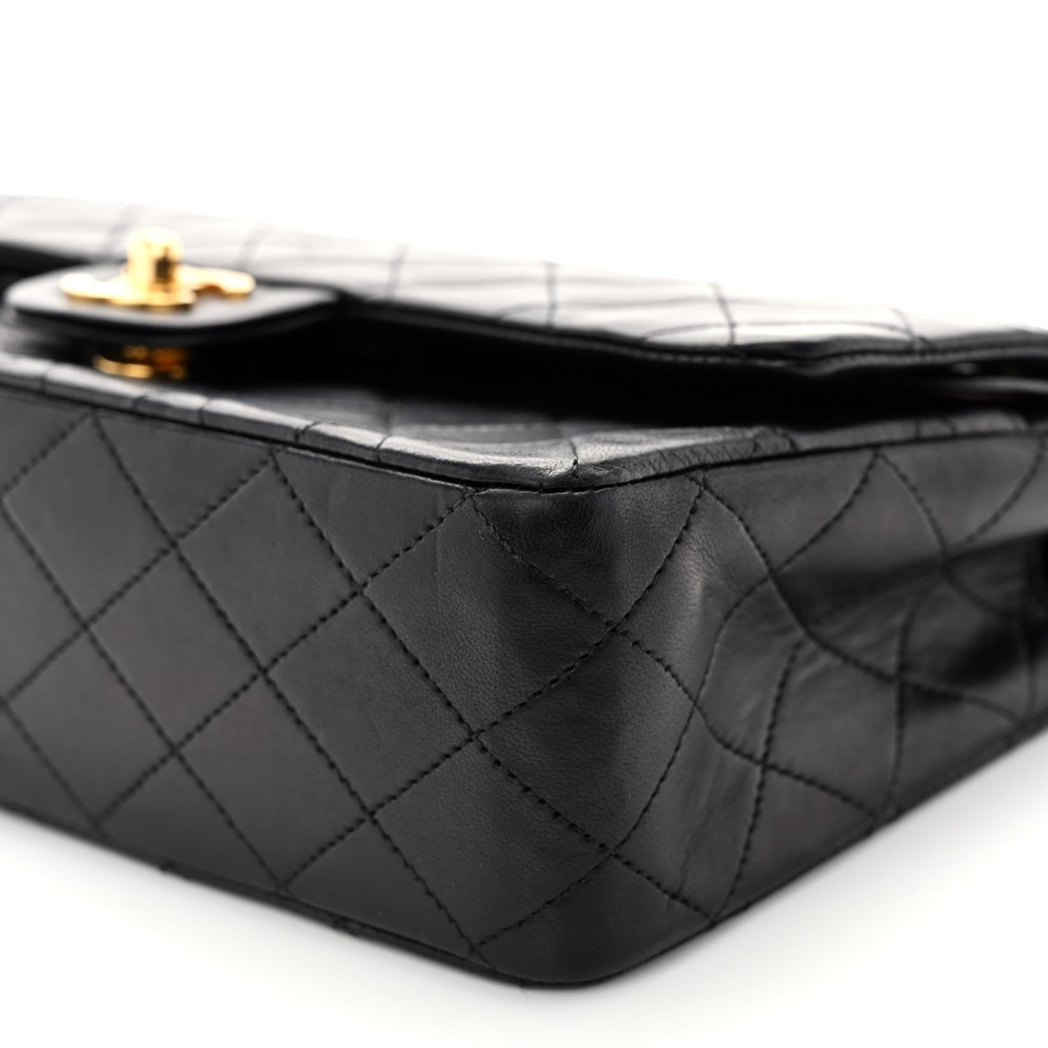 Chanel Lambskin Quilted Medium Double Flap Black 11 of 13