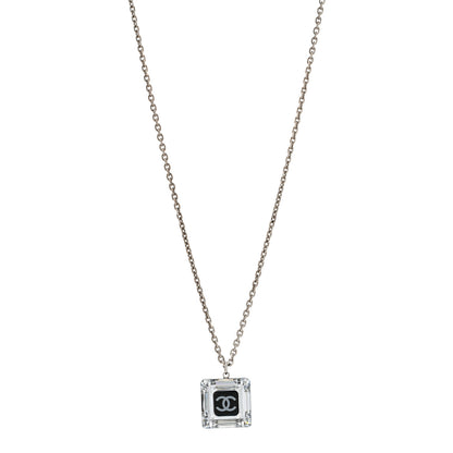 Chanel Lucite CC Square Charm Necklace 1 of 7