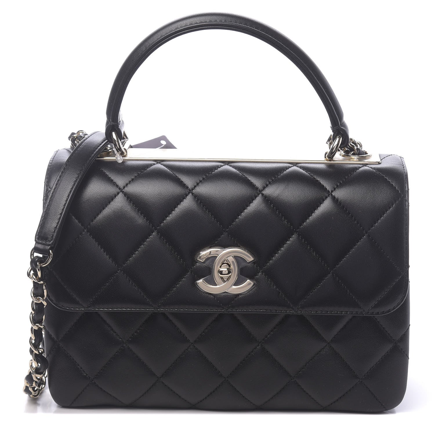 Chanel Lambskin Quilted Small Trendy CC Dual Handle Flap Bag Black 1 of 11
