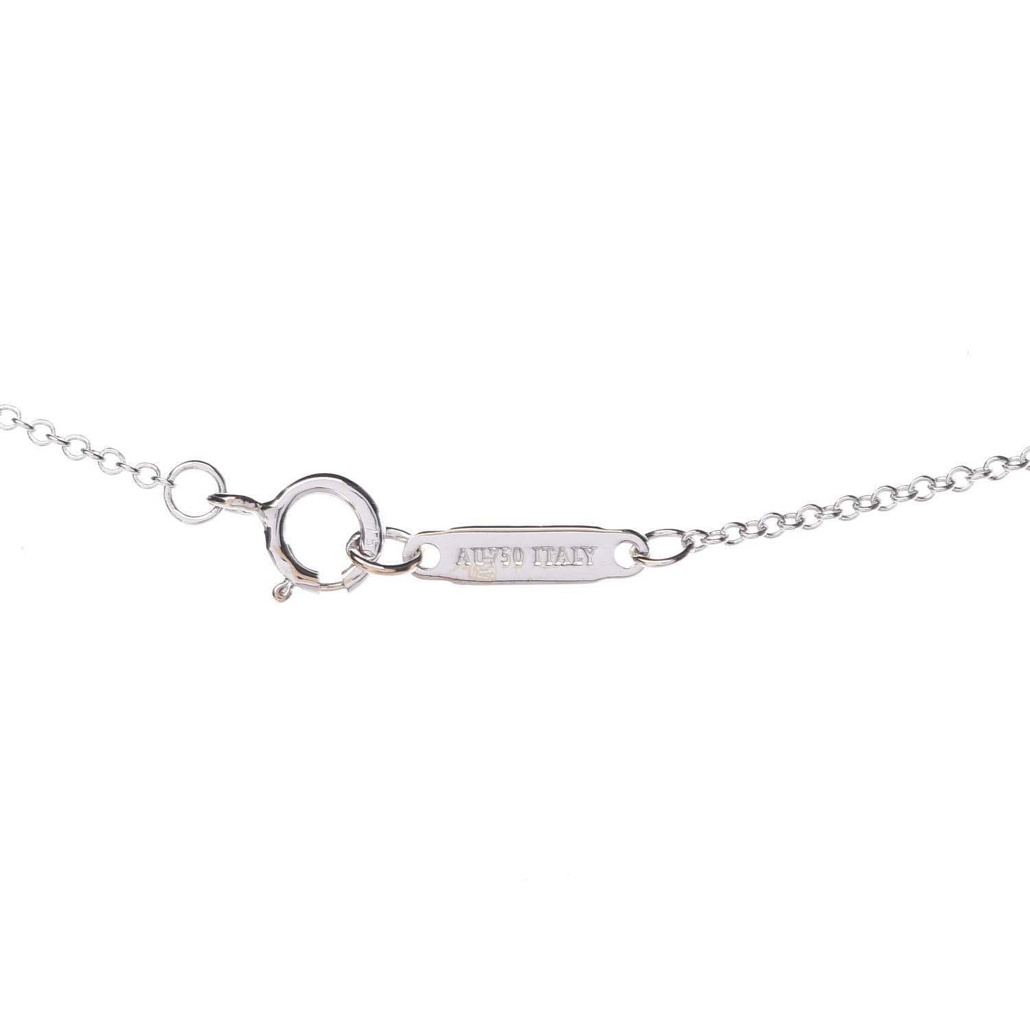 Tiffany 18K White Gold Diamond Small T Smile Pendant Necklace 6 of 7