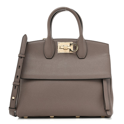Salvatore Ferragamo Calfskin Studio Bag Caraway Seed 1 of 12