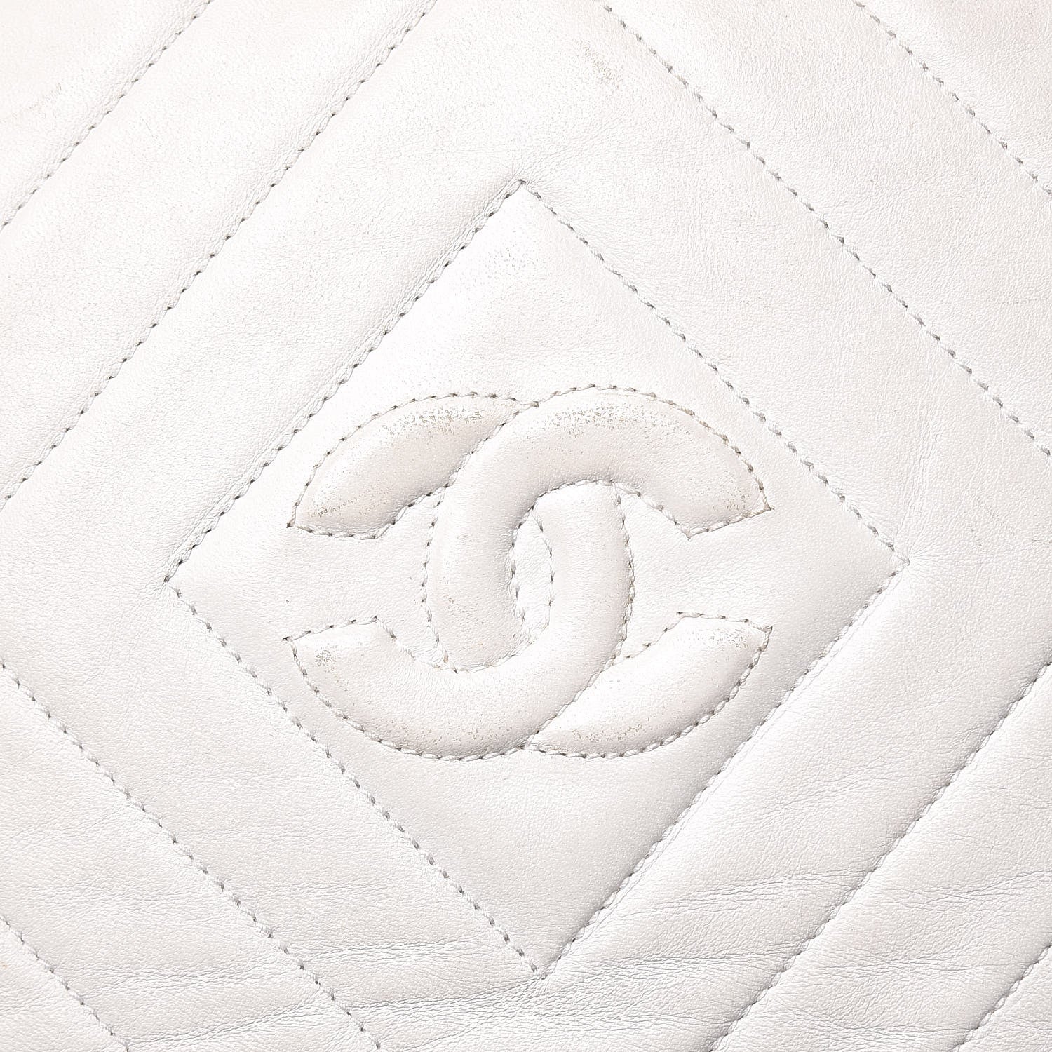 Chanel Lambskin Chevron Tassel Camera Case White 17 of 21