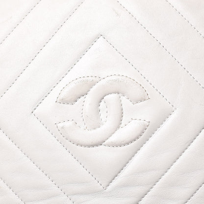 Chanel Lambskin Chevron Tassel Camera Case White 17 of 21