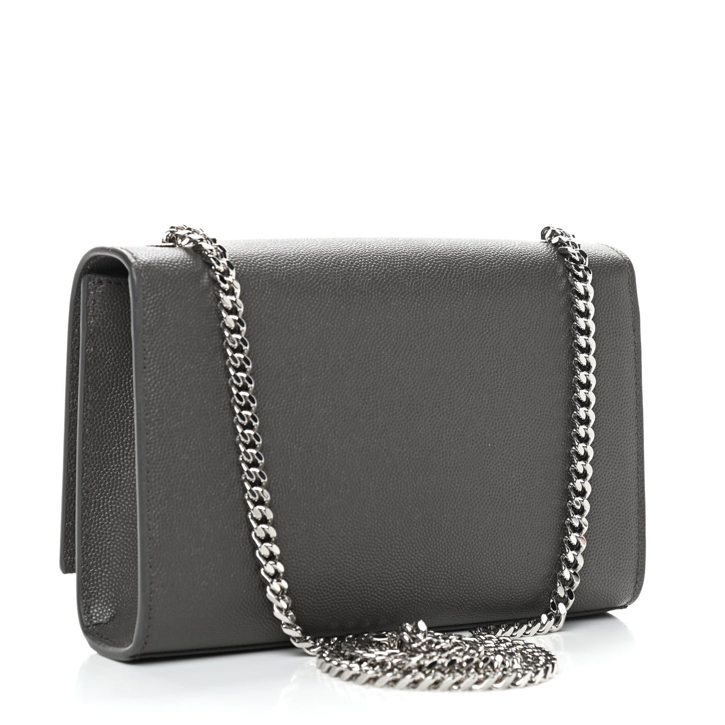 Grain De Poudre Small Classic Monogram Kate Tassel Chain Wallet Gray