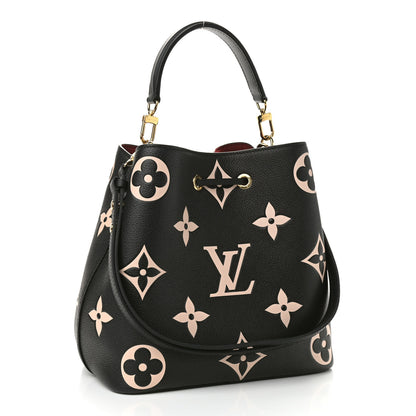 Louis Vuitton Empreinte Monogram Giant Neonoe MM Black Beige 4 of 9
