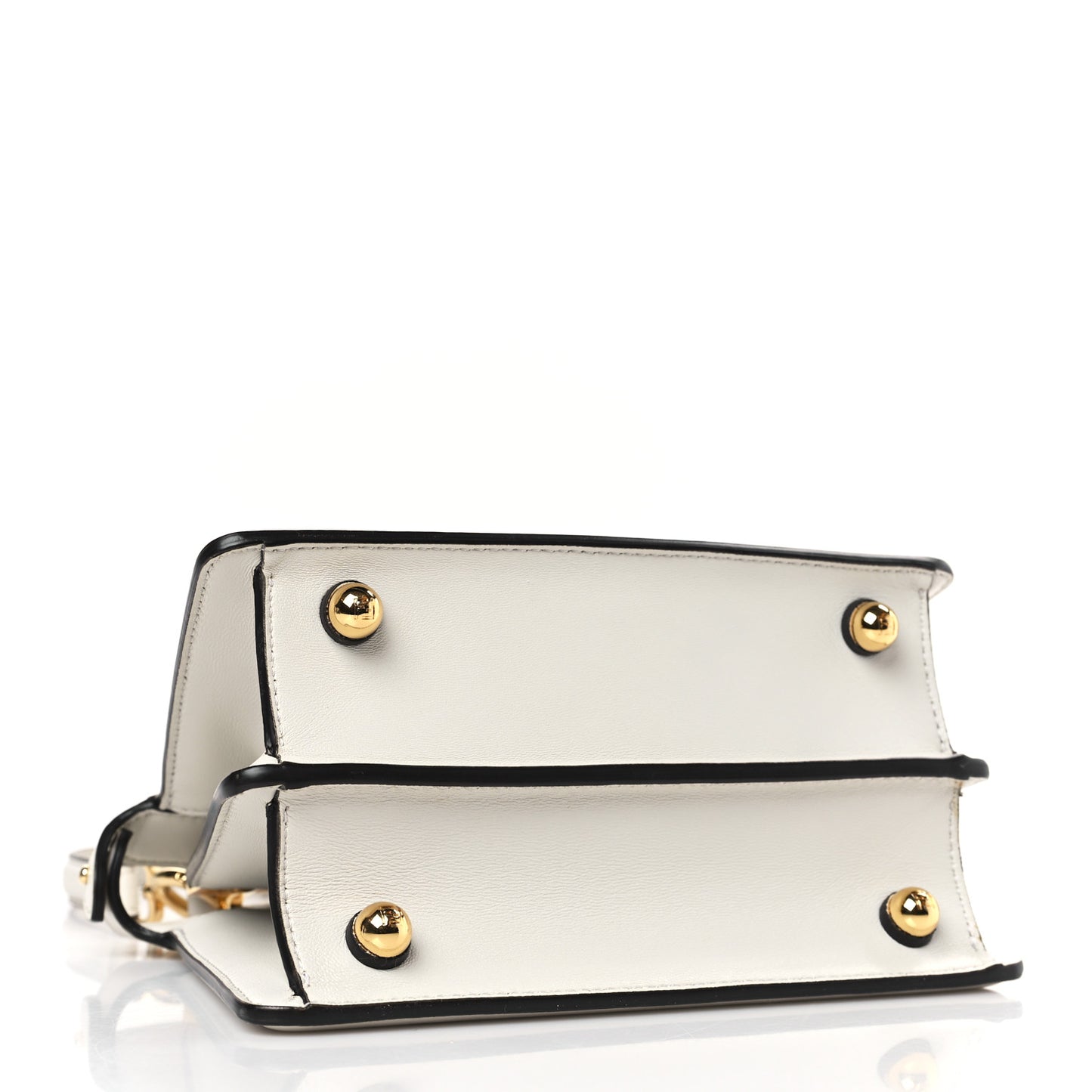 Shiny Nappa Petite Peekaboo I SEE U Satchel White