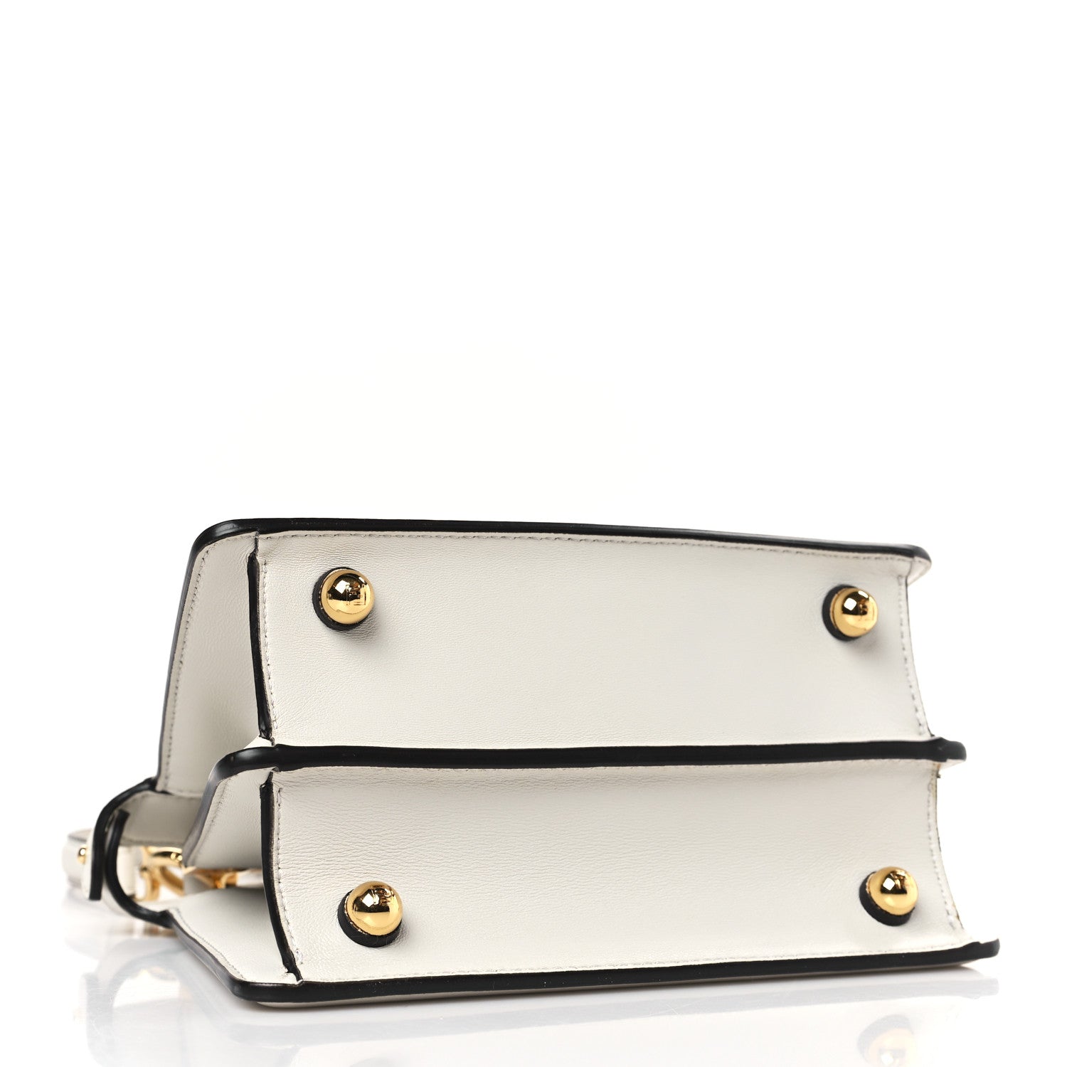 Fendi Shiny Nappa Petite Peekaboo I SEE U Satchel White 4 of 9