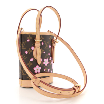 Louis Vuitton LV X TM Monogram Cherry Blossom Nano Bucket Sakura Brown 4 of 10