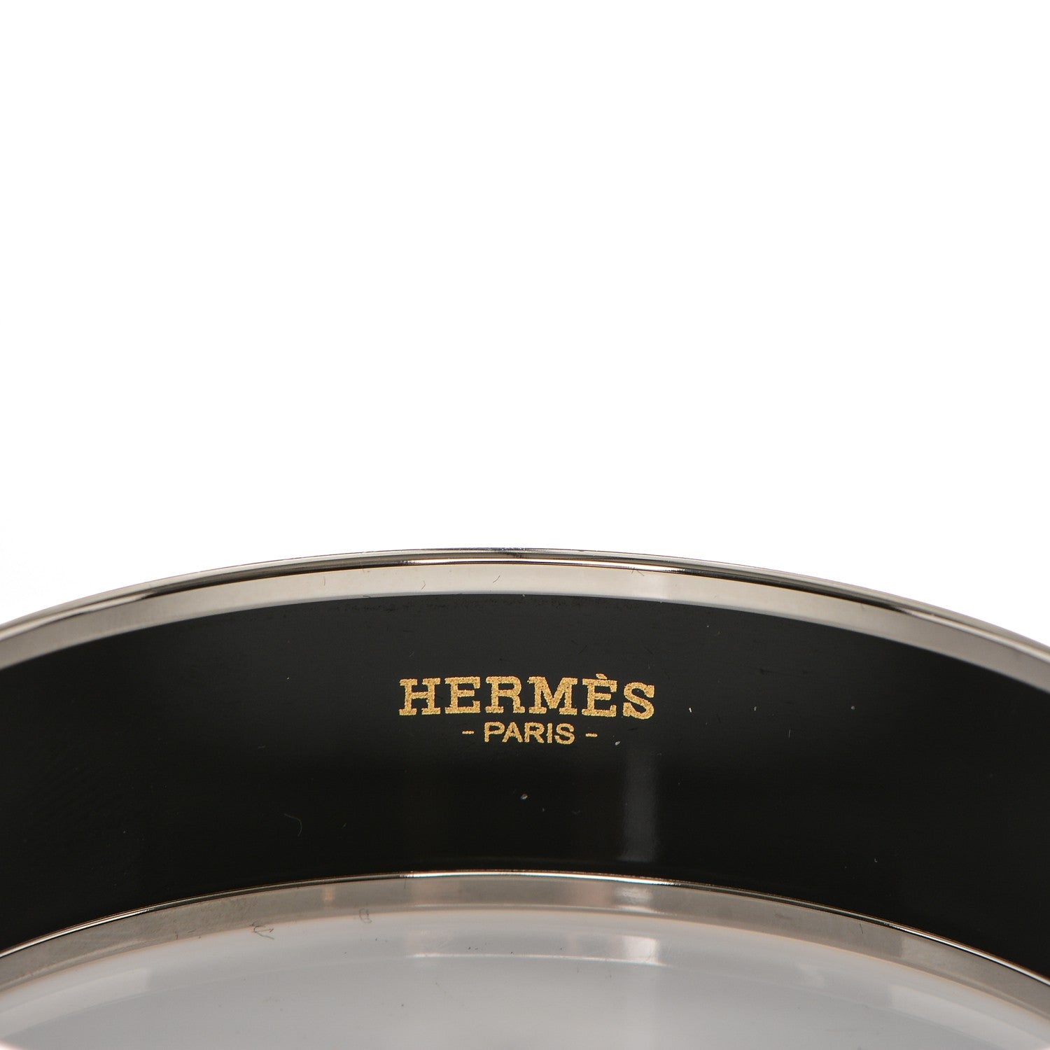 Hermes Enamel Printed Wide Caleche Bracelet 62 Bleu 4 of 6