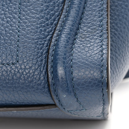 Celine Drummed Calfskin Nano Luggage Indigo 10 of 10