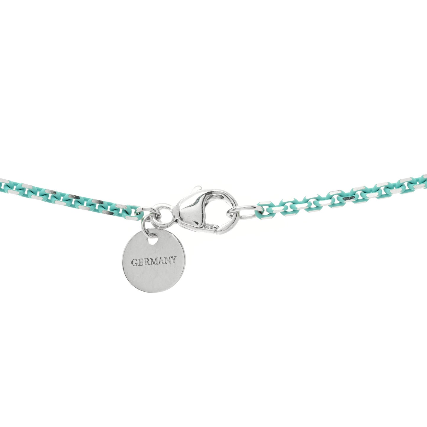 Sterling Silver Enamel 1.75mm Chain Necklace Blue 30"
