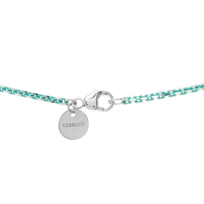 Tiffany Sterling Silver Enamel 1.75mm Chain Necklace Blue 30" 4 of 6