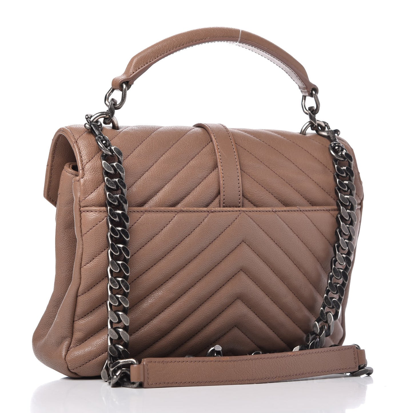 Sheepskin Matelasse Chevron Monogram Medium College Bag Fard