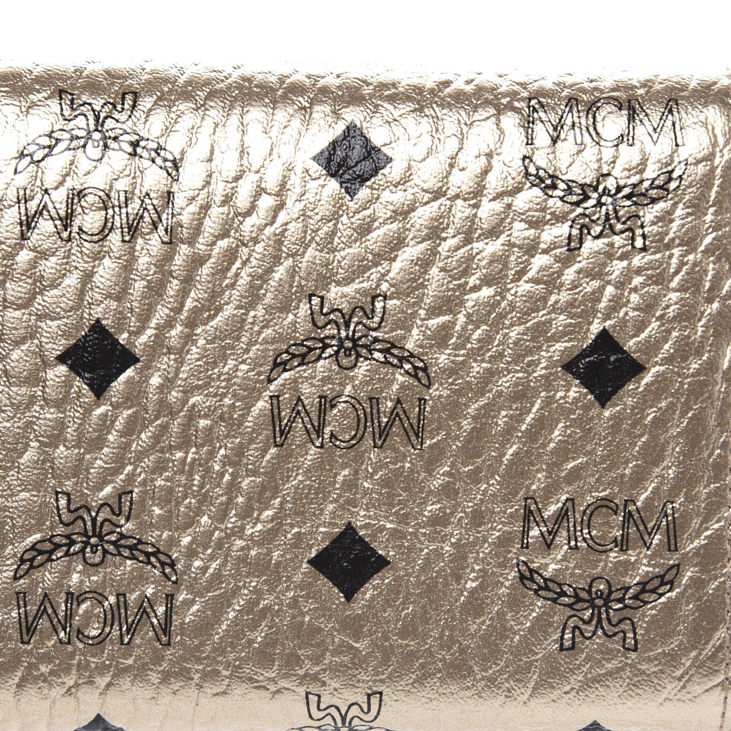 MCM Metallic Visetos Patricia Wallet On Chain Gold 9 of 10