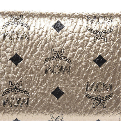 MCM Metallic Visetos Patricia Wallet On Chain Gold 9 of 10