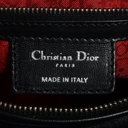 Christian Dior Lambskin Cannage Medium Lady Dior Black 6 of 9