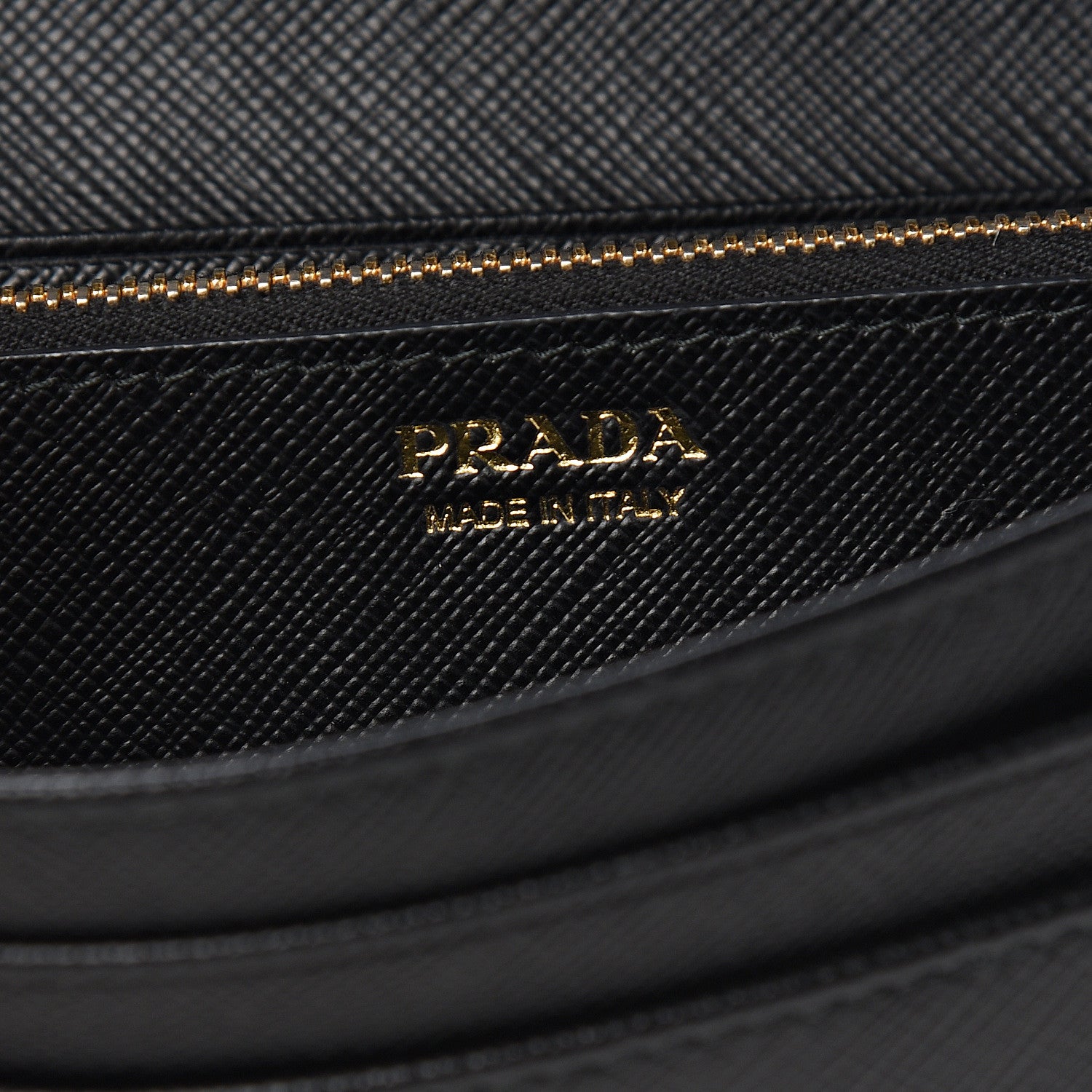 Prada Saffiano Metal Continental Flap Wallet Black 5 of 6