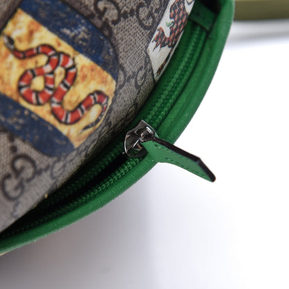 Gucci GG Supreme Monogram Children's Crests Backpack Green 8 of 12