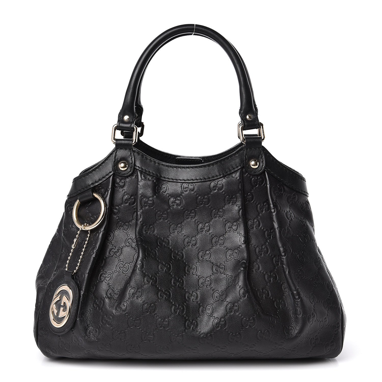 Gucci Guccissima Medium Sukey Tote Black 1 of 15