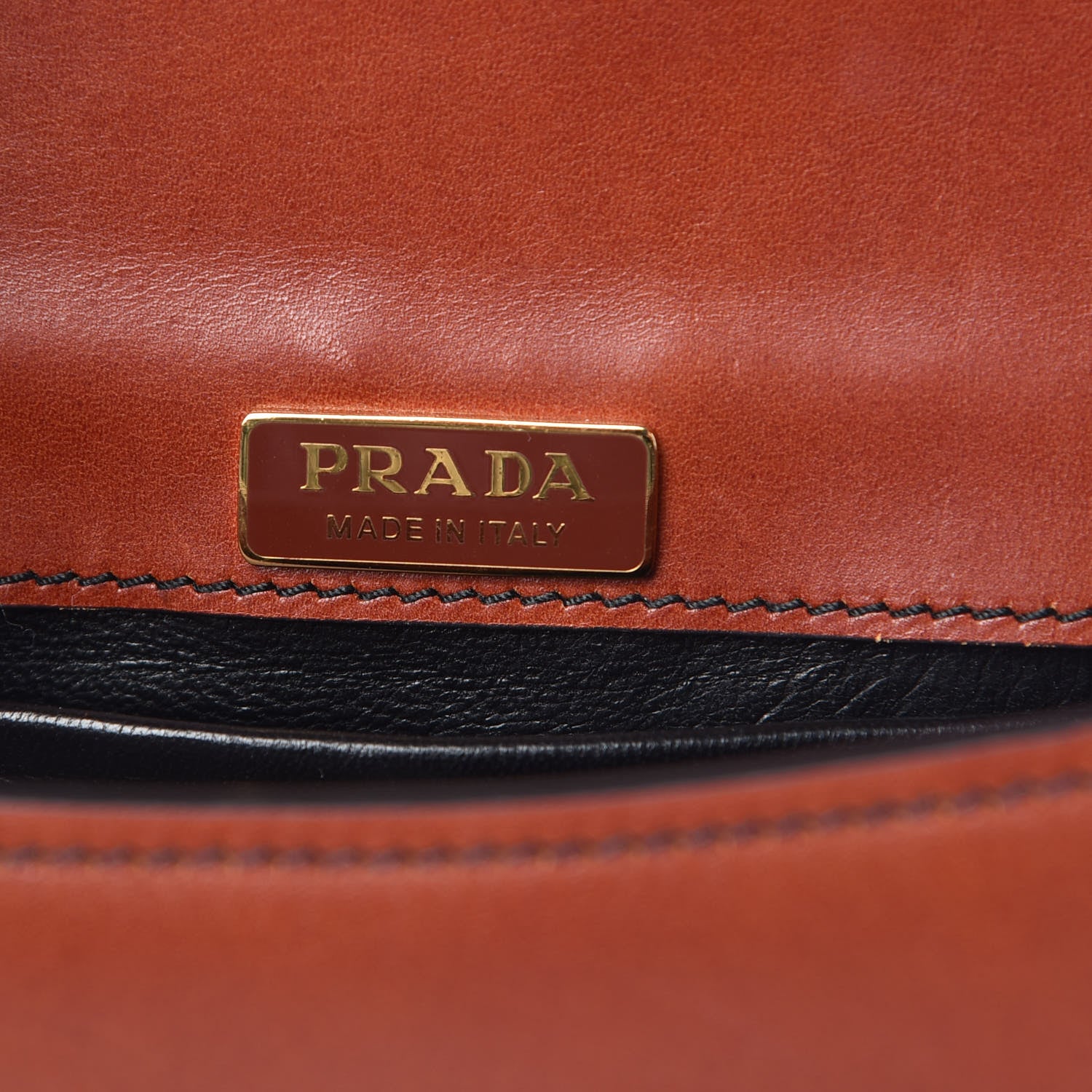 Prada City Calf Saffiano Pionniere Bag Cotto Black 6 of 8