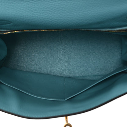 Hermes Togo Kelly Retourne 28 Bleu Atoll 9 of 21