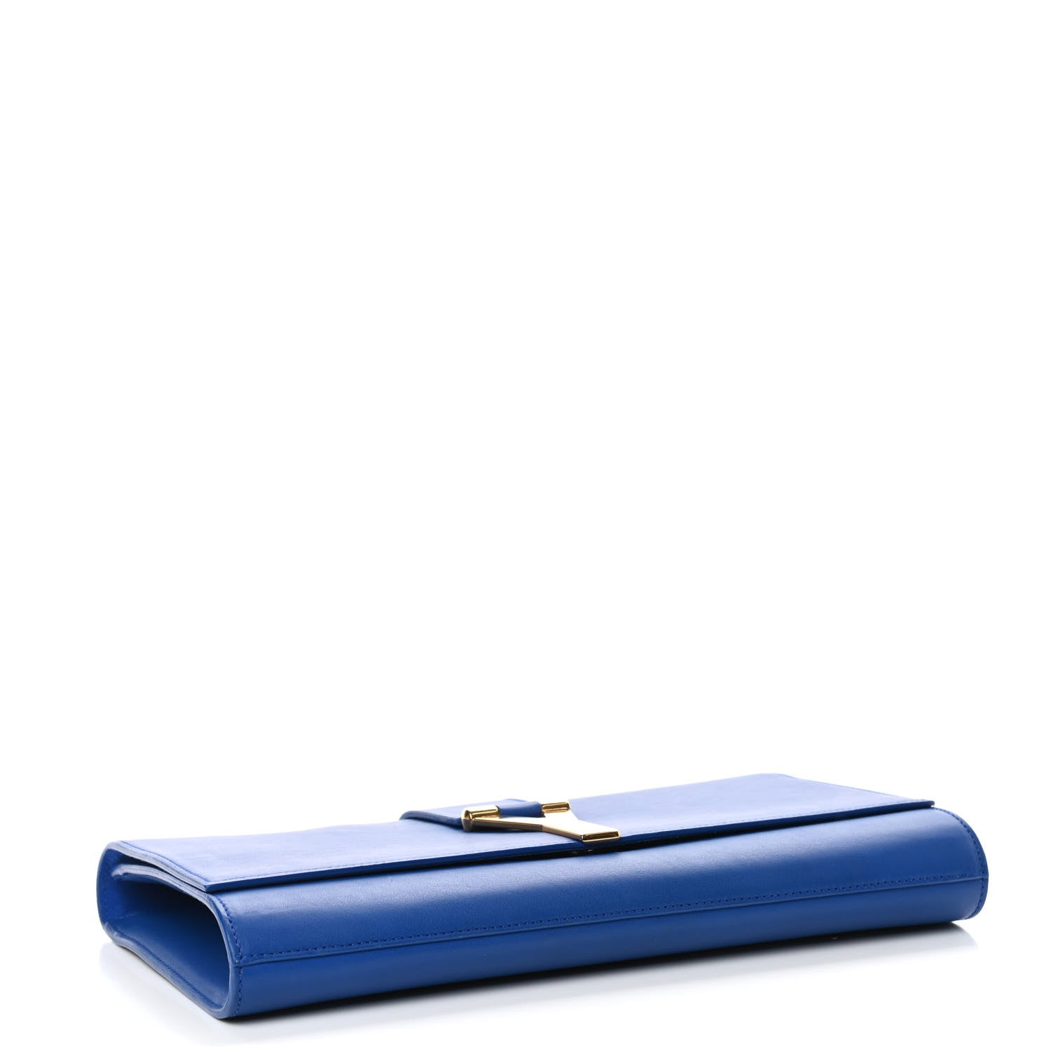 Saint Laurent Calfskin Classic Y Ligne Clutch Royal Blue 4 of 7