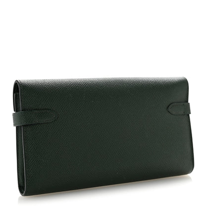 Hermes Epsom Kelly Longue Wallet Vert Anglais 3 of 10