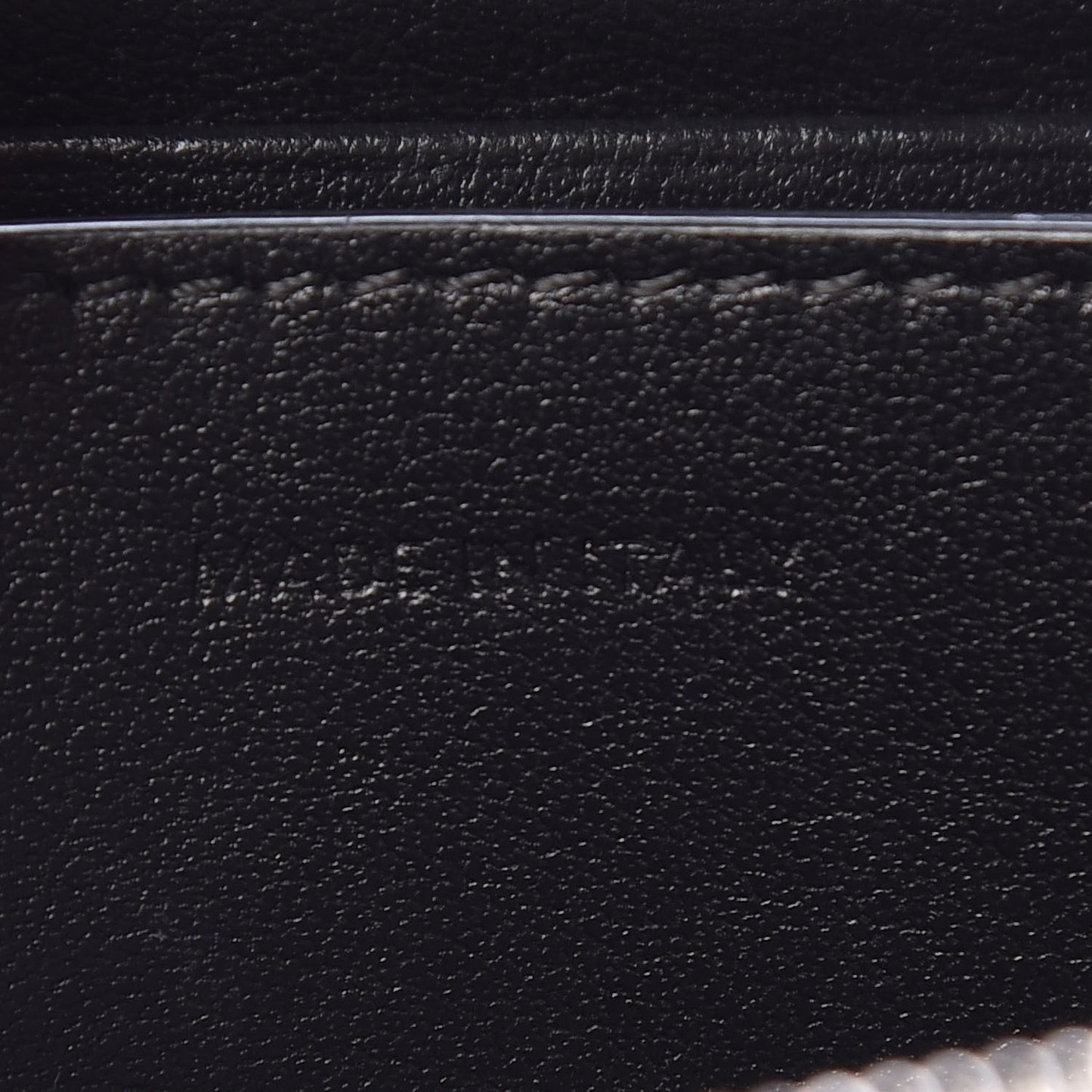 Laminated Grained Calfskin Compact Zipped Wallet Silver