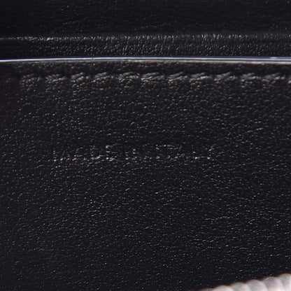 Celine Laminated Grained Calfskin Compact Zipped Wallet Silver 7 of 8