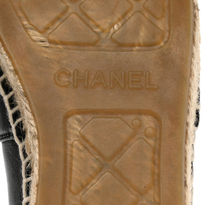 Chanel Lambskin CC Espadrilles 36 Black 8 of 9