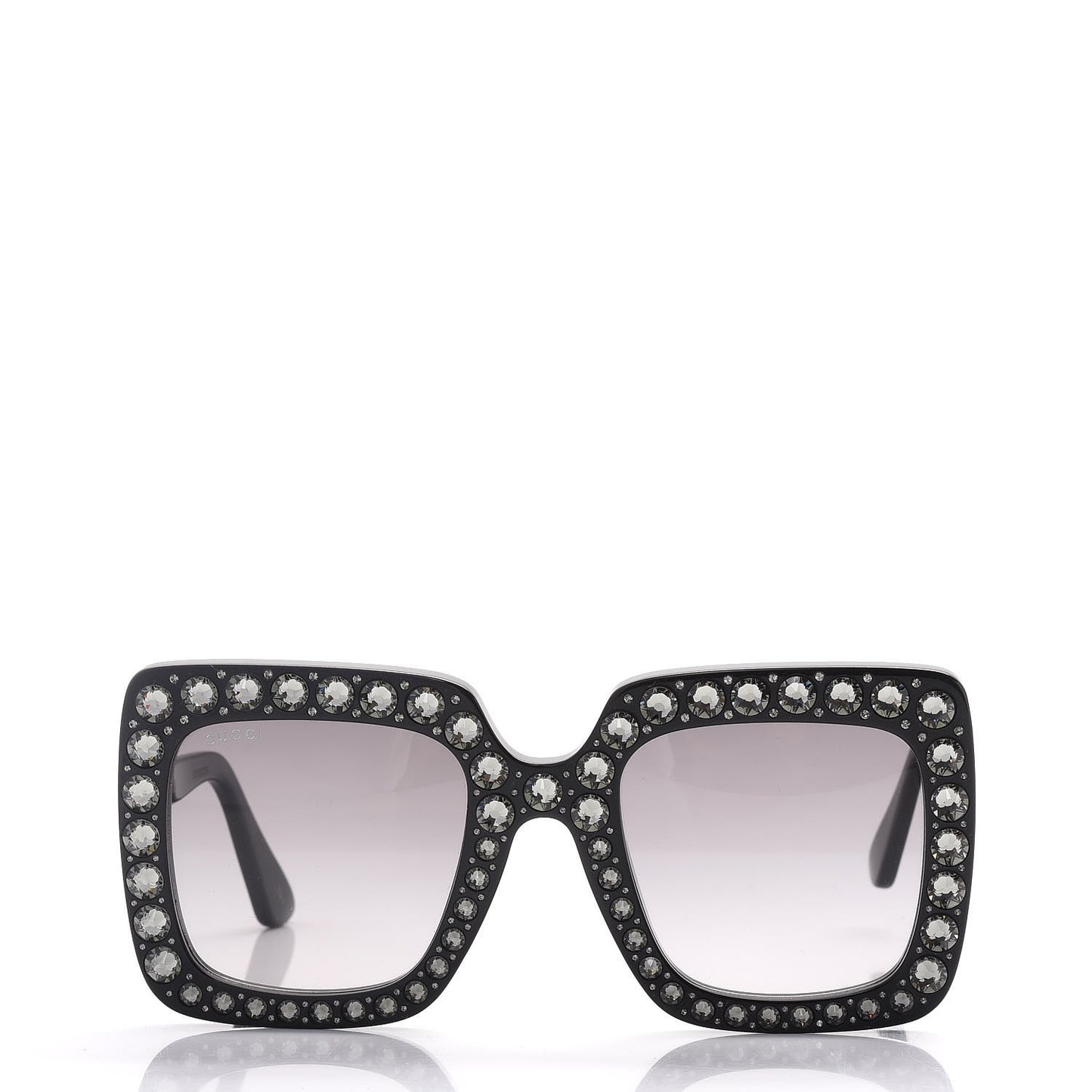 Acetate Crystal Oversize Sunglasses GG0148S Black