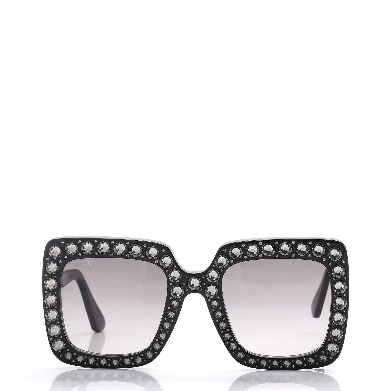 Gucci Acetate Crystal Oversize Sunglasses GG0148S Black 2 of 9