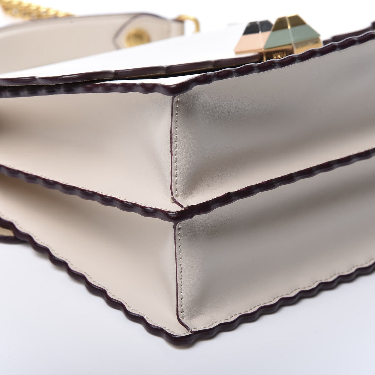 Vitello Liberty Scalloped Studded Kan I Shoulder Bag Camelia