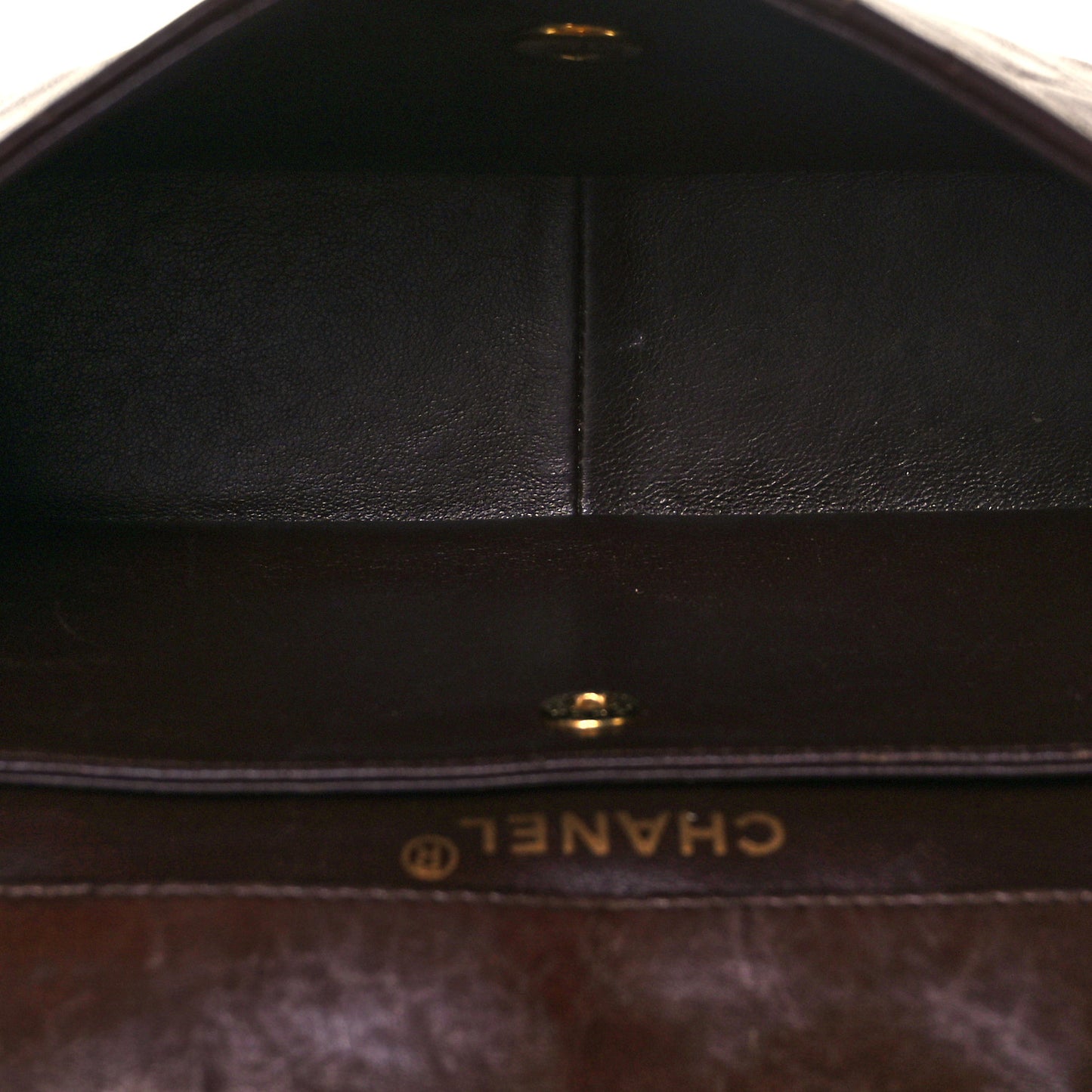 Lambskin Quilted Small Single Flap Brown