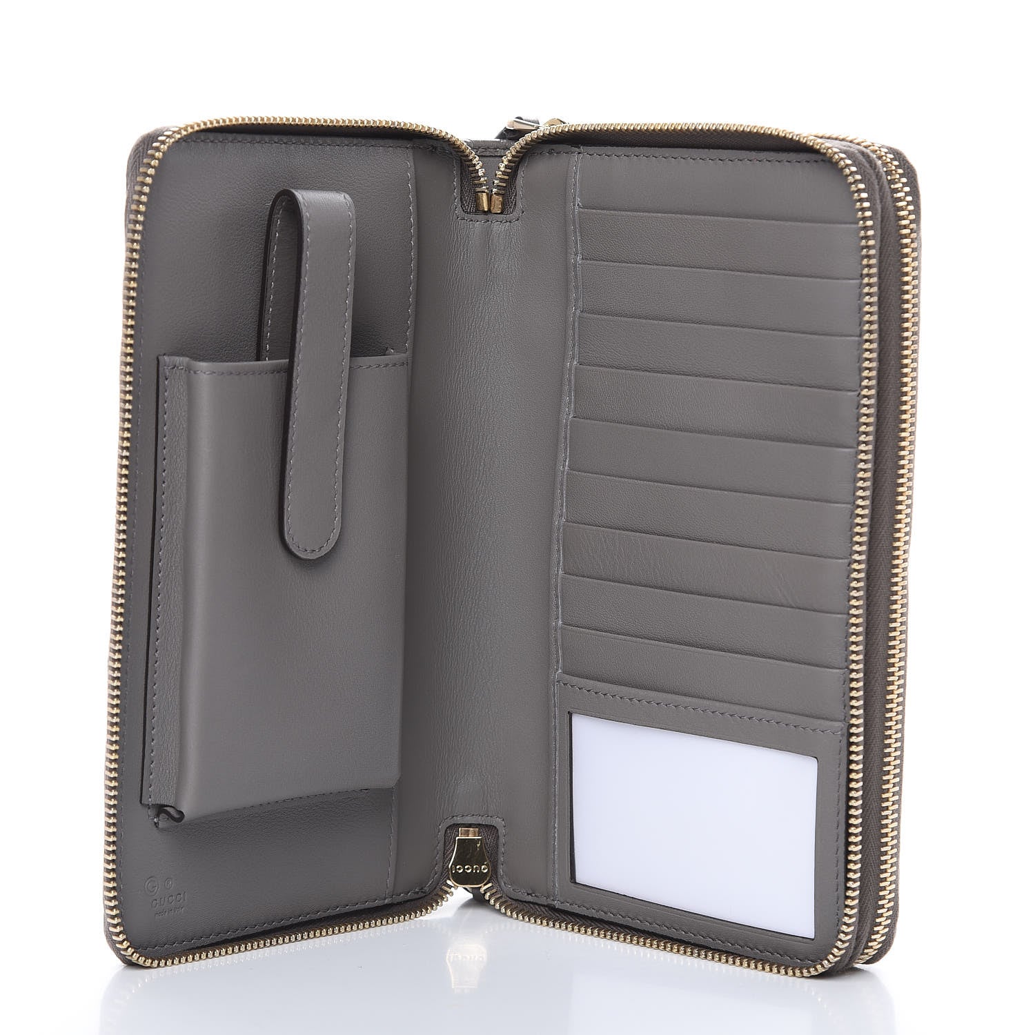 Gucci Soft Microguccissima Zip Around Top Handle Travel Wallet Loess 6 of 12