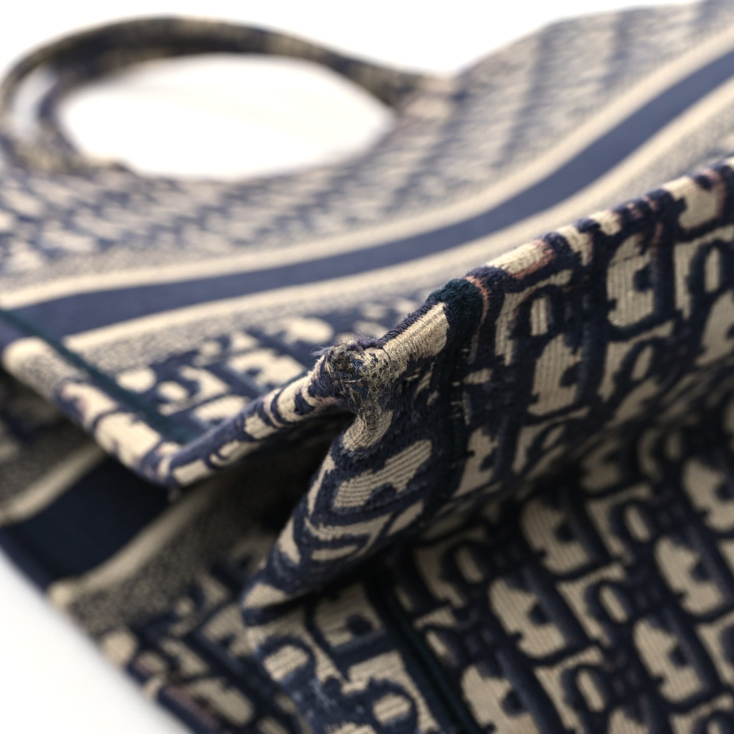 Oblique Large Book Tote Blue Multicolor