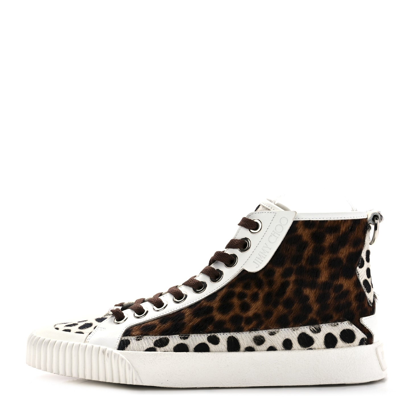Pony Hair Cheetah Print Impala High Top Sneakers 39.5 Sugar Mix