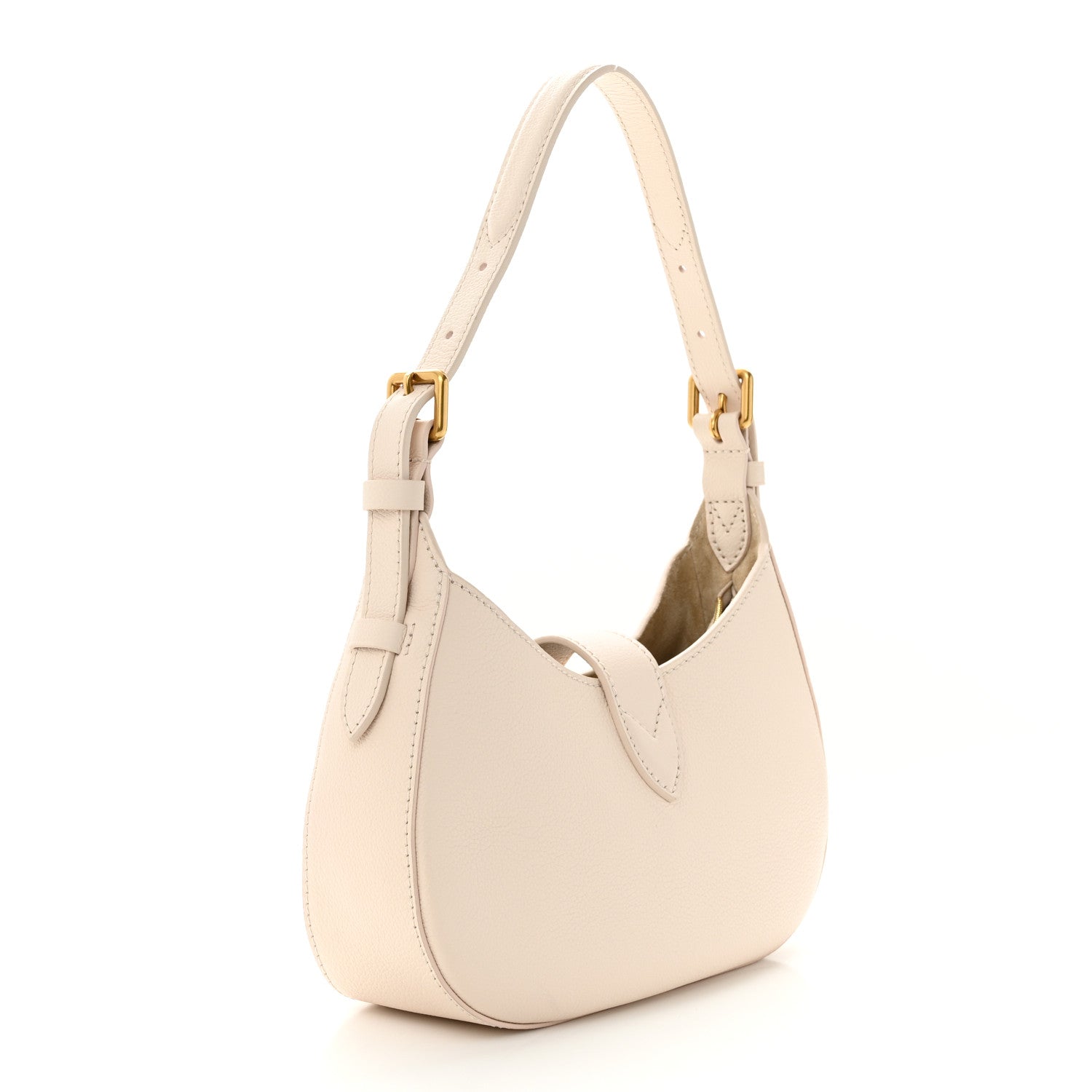 Louis Vuitton Grained Calfskin Low Key Shoulder Bag Limestone Gray 4 of 11
