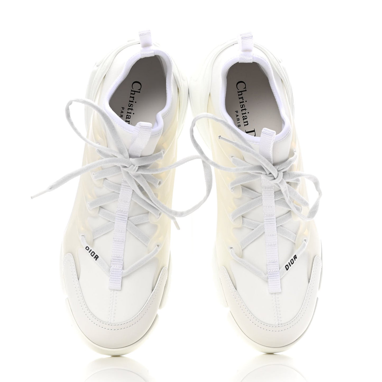 Technical Fabric Rubber Womens D-Connect Sneakers 39 White
