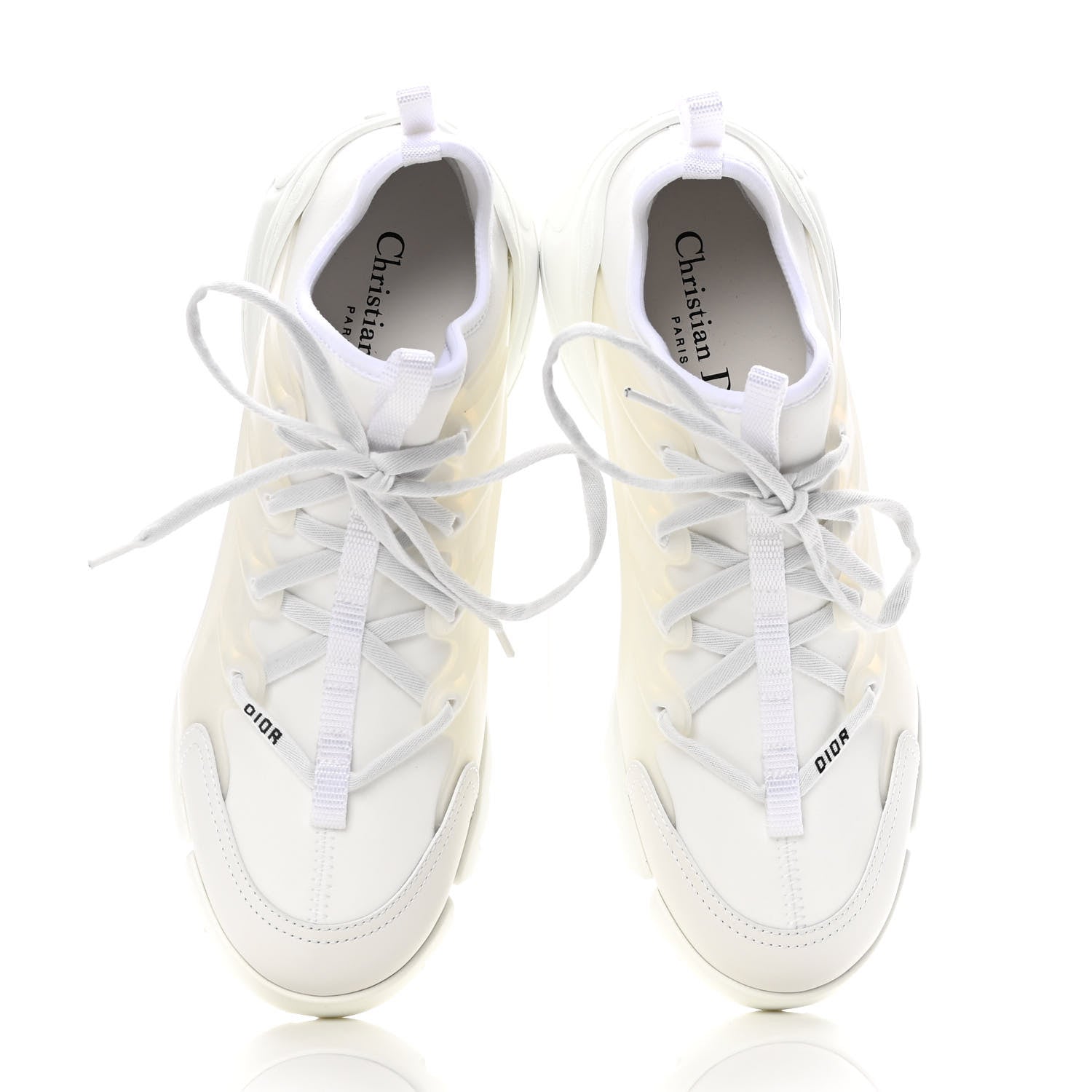 Christian Dior Technical Fabric Rubber Womens D-Connect Sneakers 39 White 5 of 10