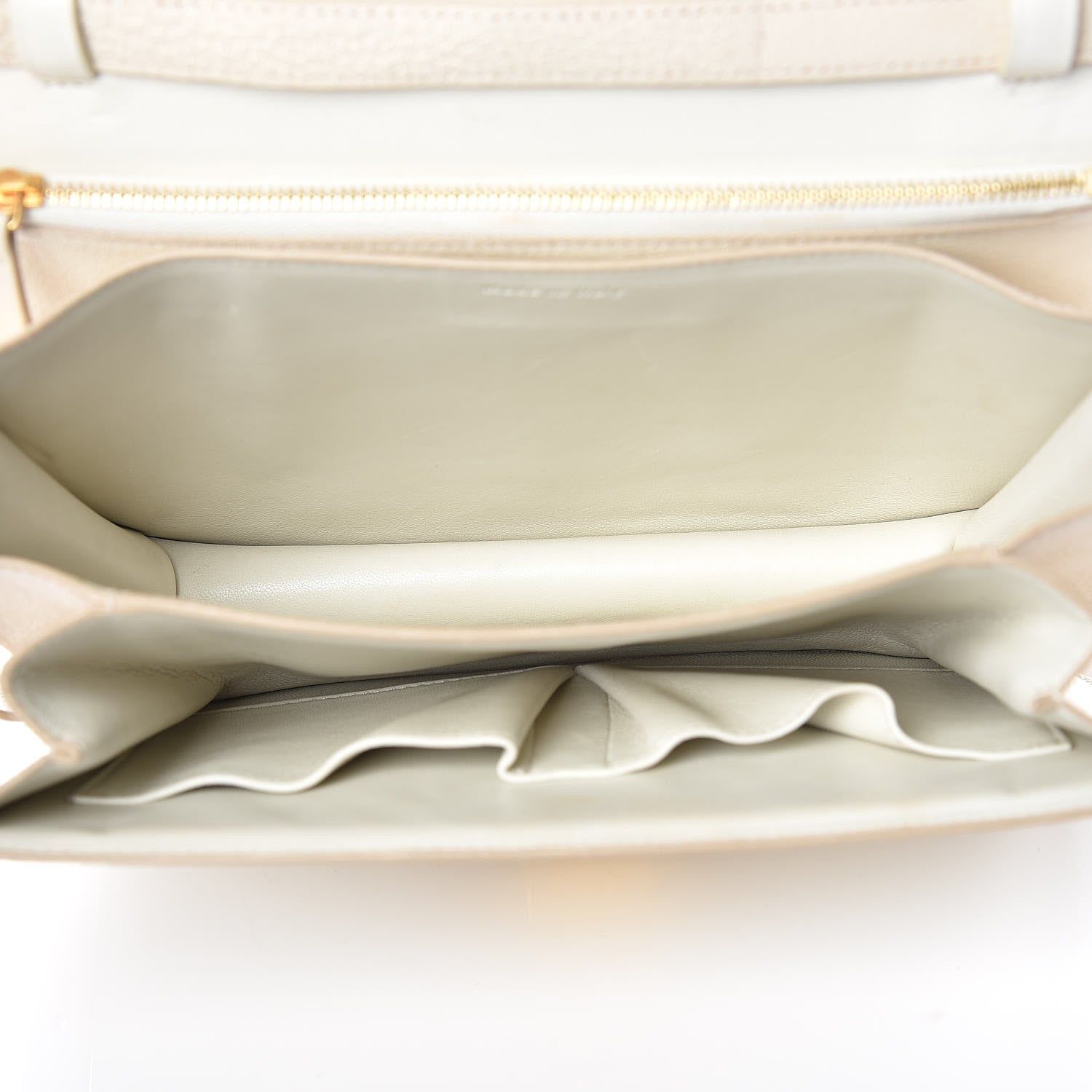 Celine Goatskin Medium Classic Box Flap Bag White 5 of 10