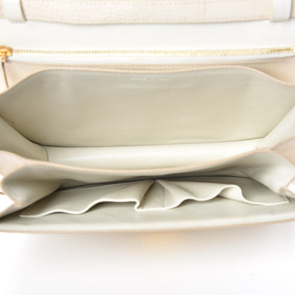 Celine Goatskin Medium Classic Box Flap Bag White 5 of 10