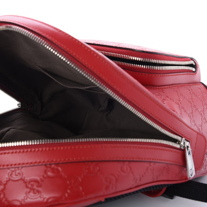 Gucci Guccissima Signature Small Day Backpack Hibiscus Red 5 of 7