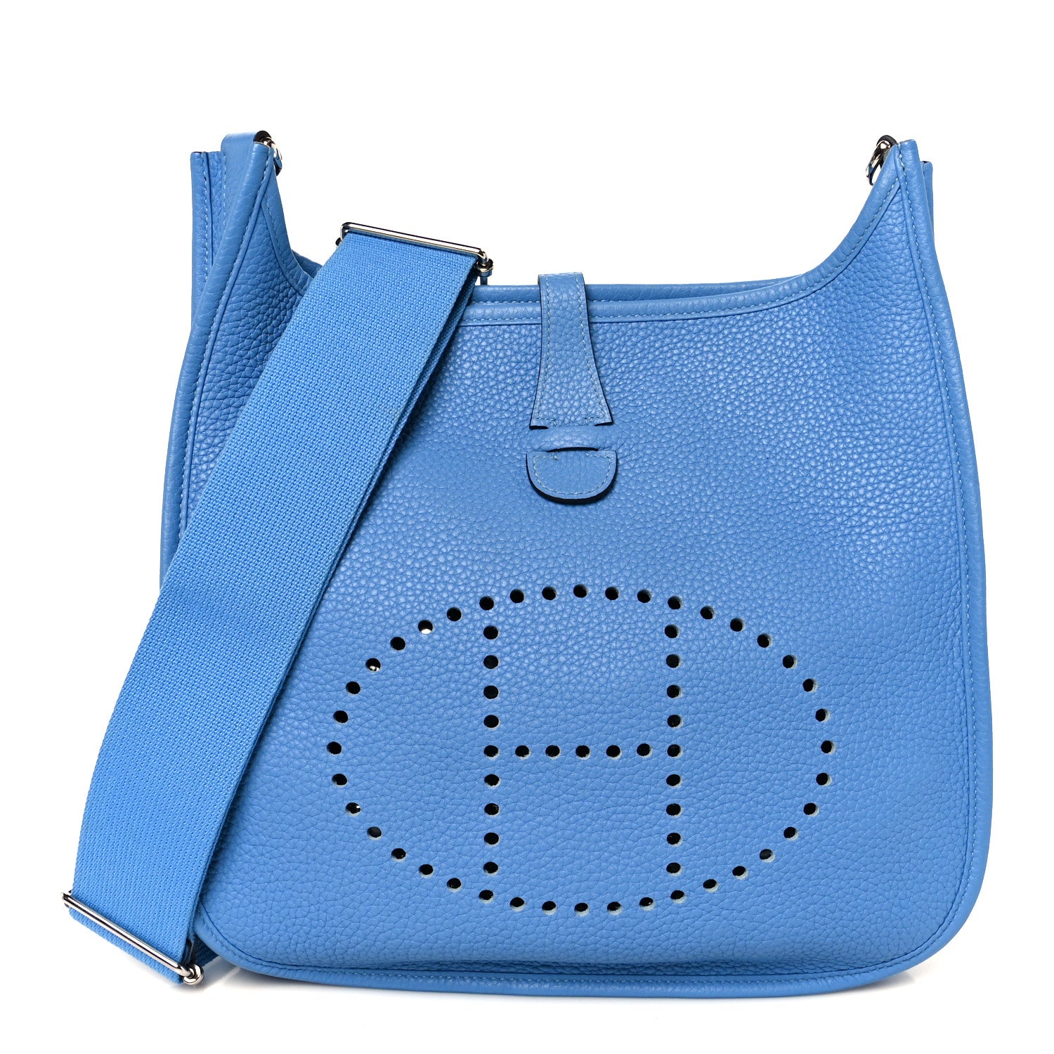 Hermes Taurillon Clemence Evelyne III PM Bleu Paradis 1 of 11