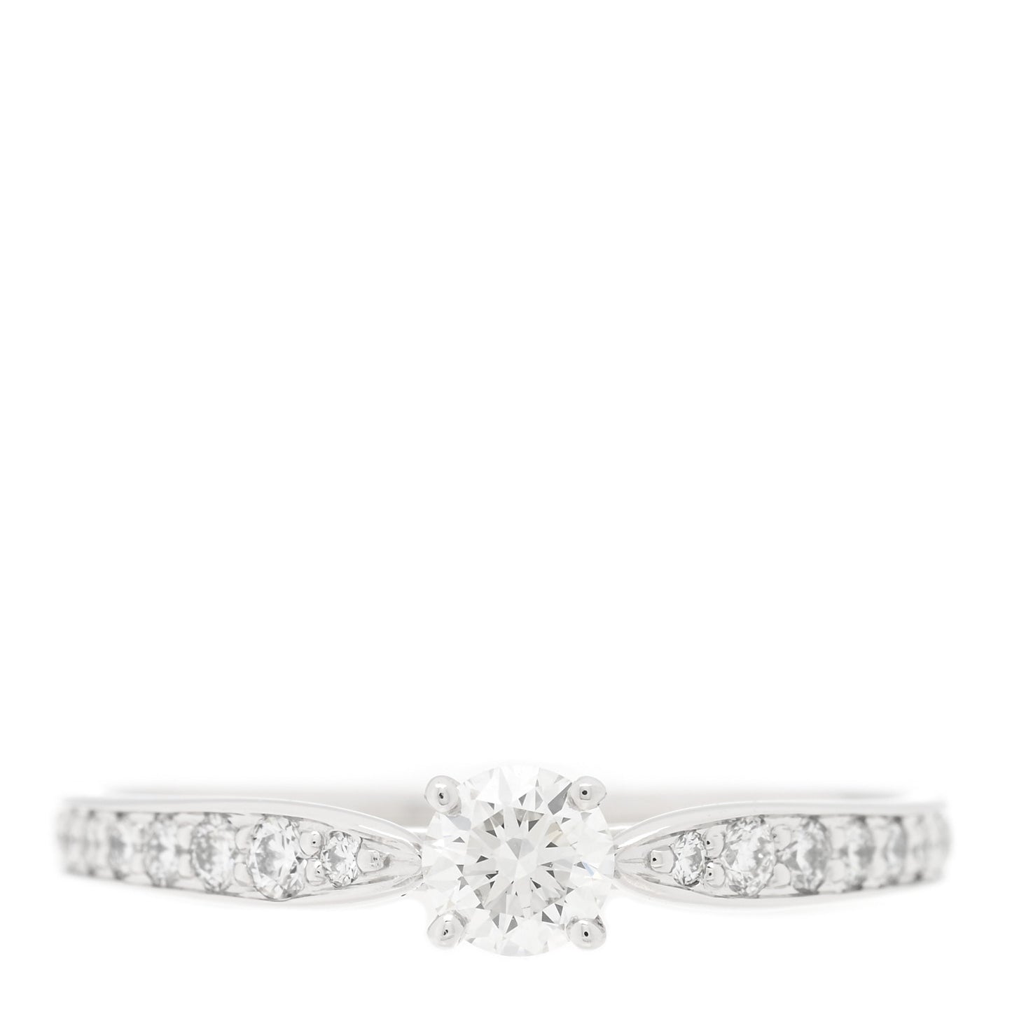 Platinum Diamond .23ct Round Brilliant Harmony Engagement Ring 51 5.75