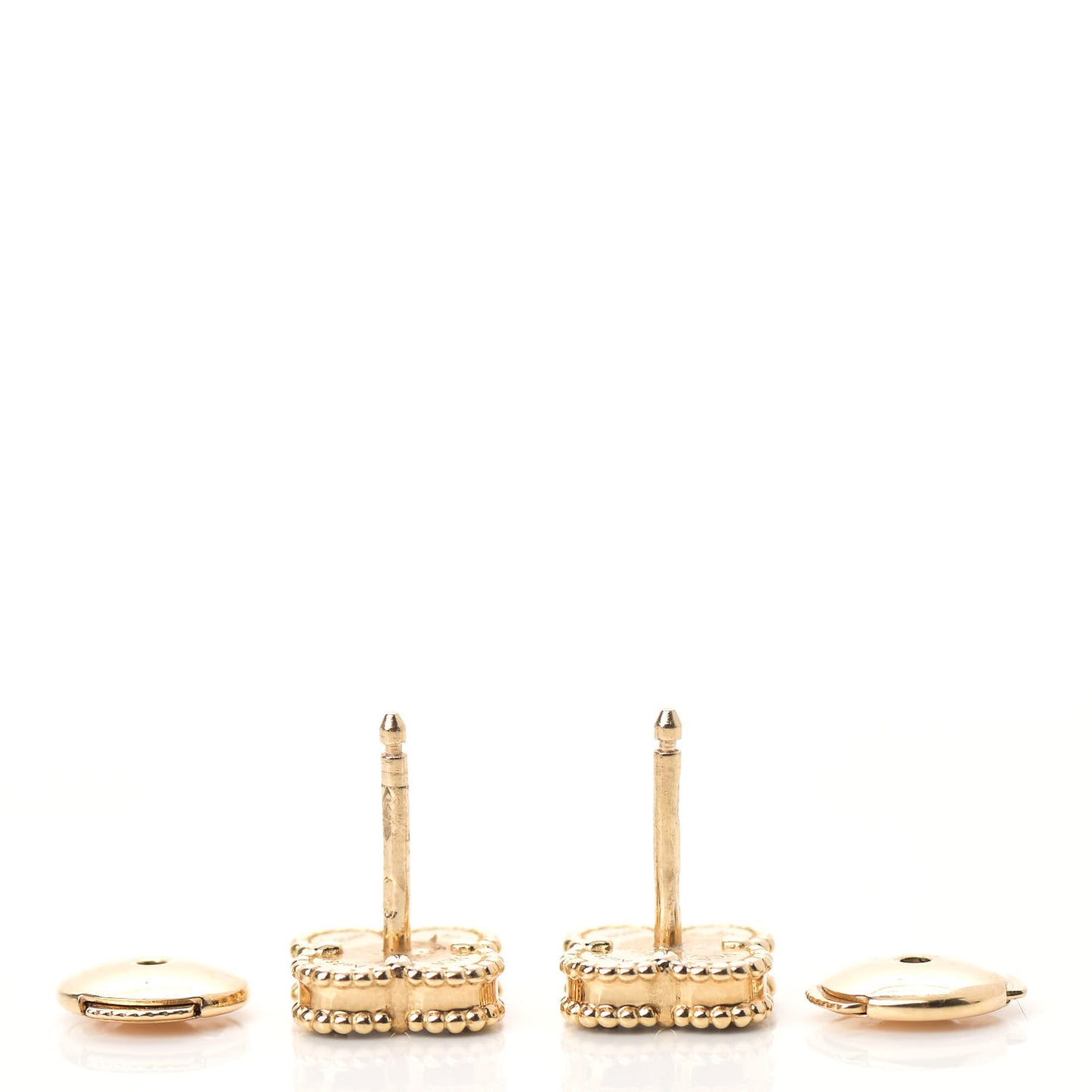 18K Yellow Gold Black Onyx Sweet Alhambra Earrings